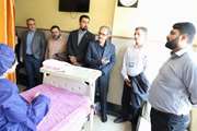 عیادت مسئولان مدیریت رفاه و سلامت کارکنان دانشگاه علوم پزشکی تهران از کارکنان بستری در مجتمع بیمارستانی امیراعلم